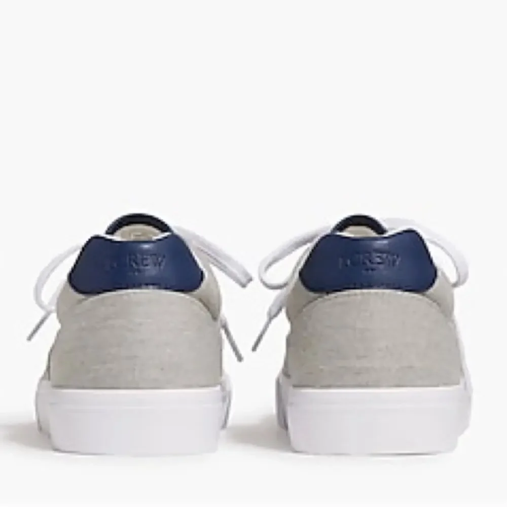J Crew Mens Casual Comfort Sneakers 12 NWT Low Grey Canvas Lace Up BS135 J.Crew